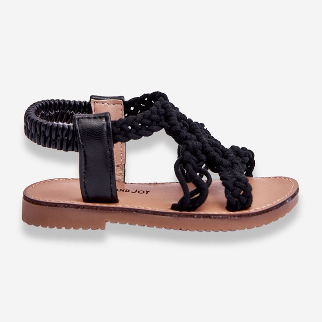 Sandali slip-on intrecciati Tracy neri da bambino nero 1