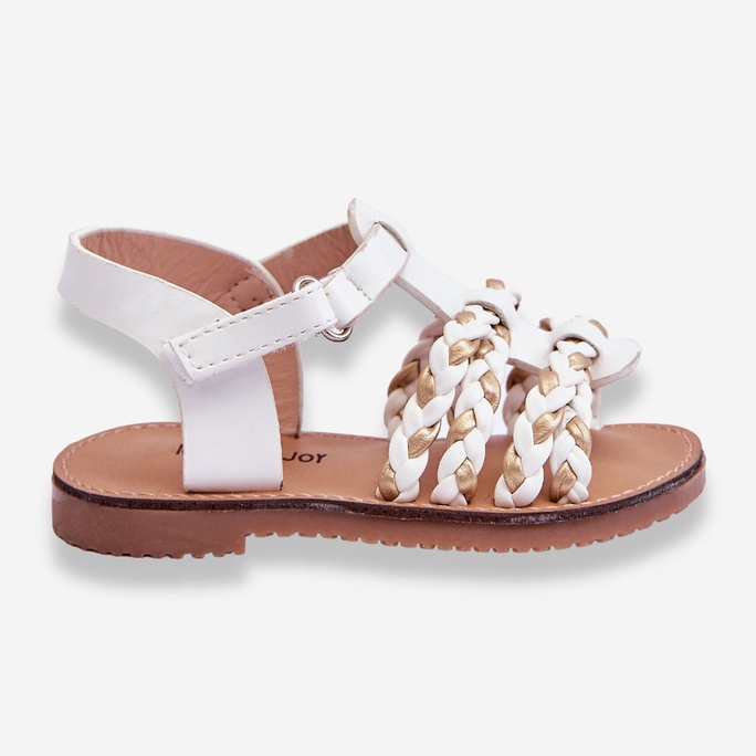 Sandali Velcro Bambini Con Righe Bianco Sammy bianca 1