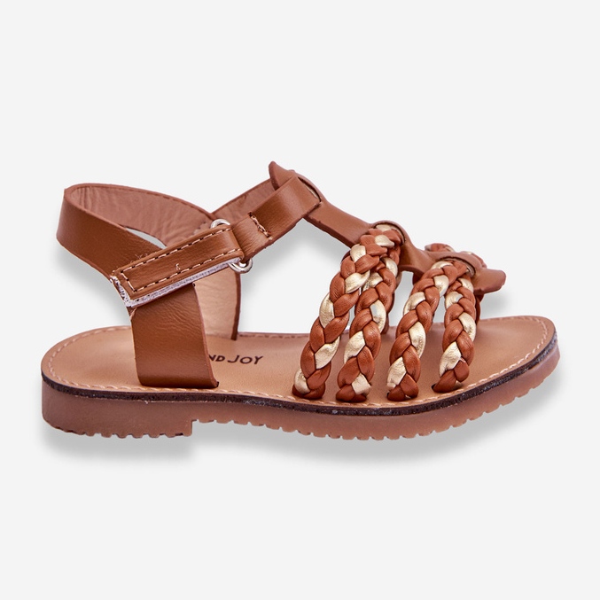 Sandali in velcro per bambini con cinturini marrone Sammy 1