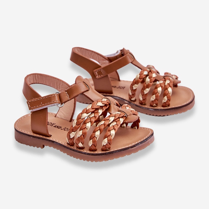 Sandali in velcro per bambini con cinturini marrone Sammy 2