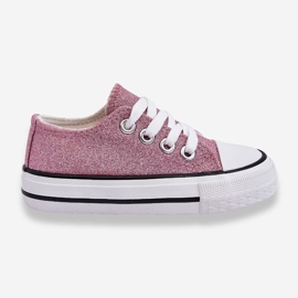 Sneakers Stringate da Bambino Rosa Sporco Wella 1