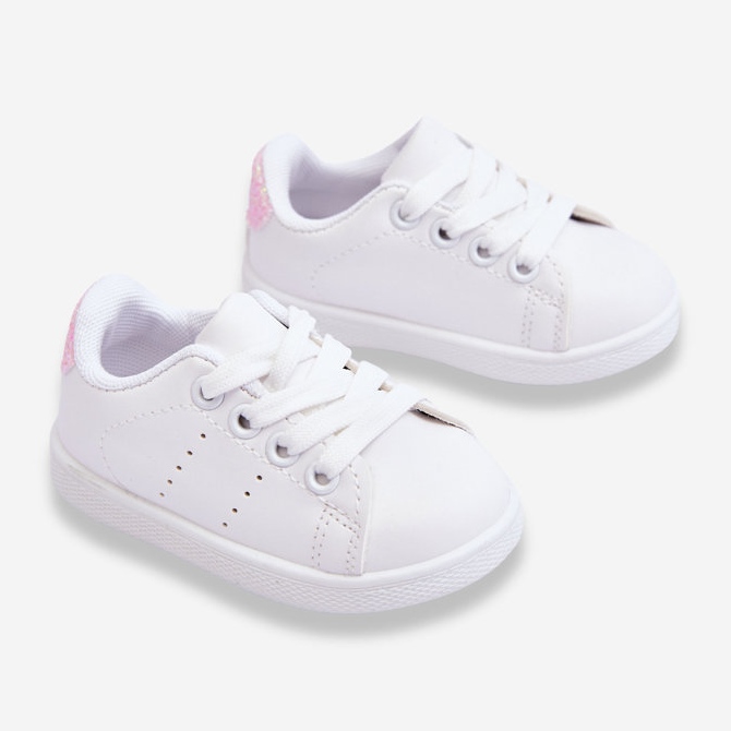 FR1 Scarpe Sportive da Bambino Bianche e Rosa Lucide bianco 2