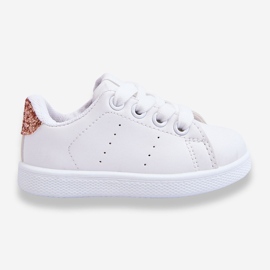 FR1 Scarpe Sportive da Bambino Bianco e Oro Rosa Lucido 1