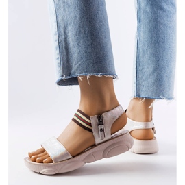 Sandali sportivi beige metallizzati di Parsip 1