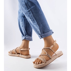Sandali intrecciati beige di Burwell 1