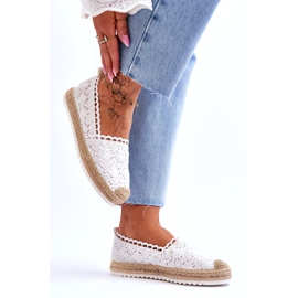 FE1 Espadrillas senza lacci in pizzo Bianco Blanco bianca 2