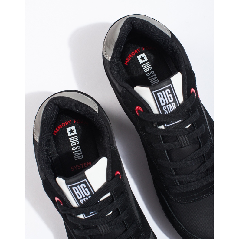 Scarpe sportive da uomo nere Big Star LL174158 Memory foam nero 1