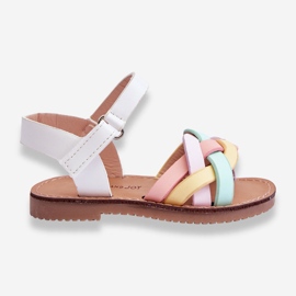 Sandali con velcro per bambini Multicolor Kimmi bianca 1