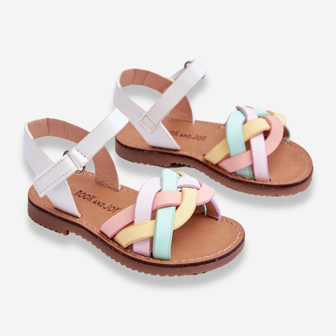 Sandali con velcro per bambini Multicolor Kimmi bianco 2