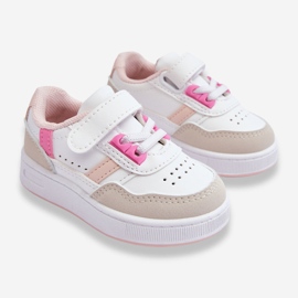 FR1 Scarpe sportive per bambini classiche Marlin bianco e rosa bianca 2