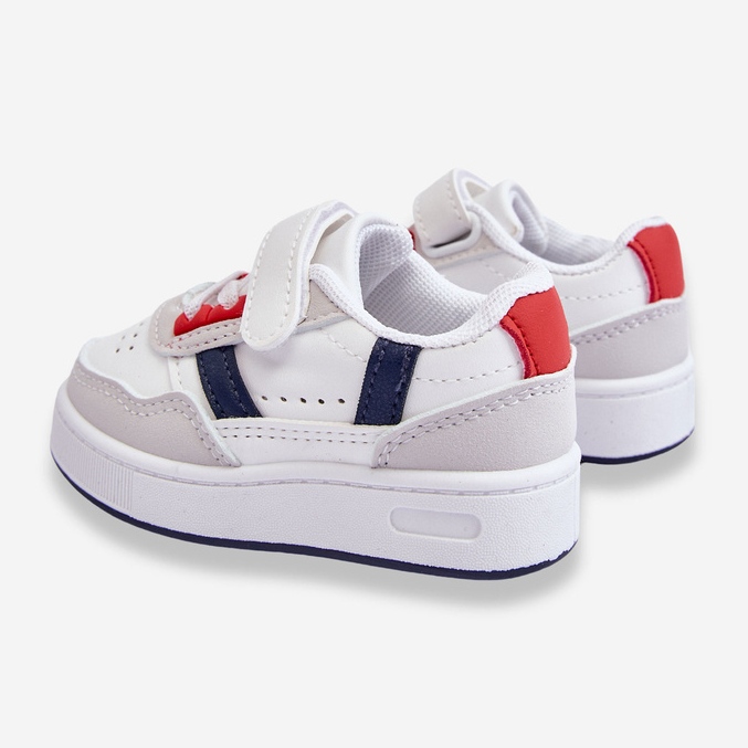 Scarpe sportive per bambini classiche Marlin bianco e rosso 2
