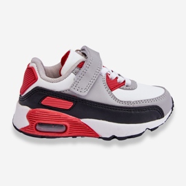 FR1 Scarpe sportive con plateau in pelle per bambini Lori bianche e rosse bianca 1