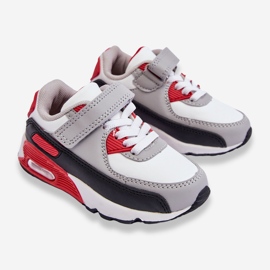 FR1 Scarpe sportive con plateau in pelle per bambini Lori bianche e rosse bianca 2