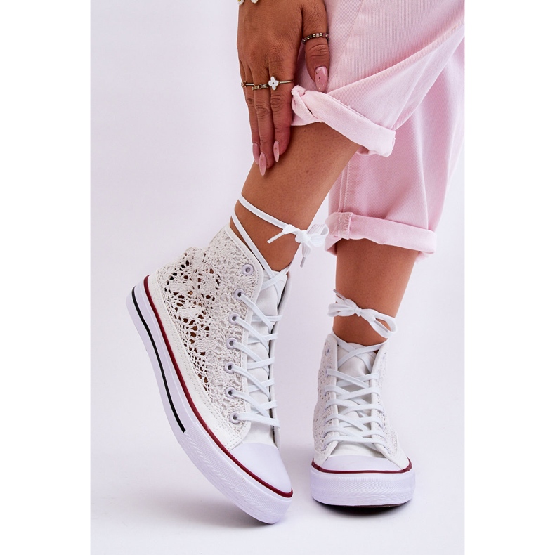 FR1 Sneakers Alte Lacci Donna Bianco Cornella bianca 1