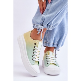 Sneakers Low Platform Big Star LL274A186 Giallo-Verde 1