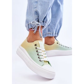 Sneakers Low Platform Big Star LL274A186 Giallo-Verde 2