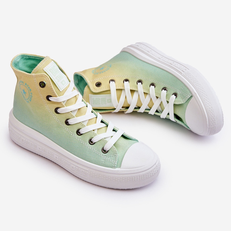 Sneakers High Platform Big Star LL274A190 Giallo-Verde 1