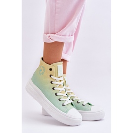 Sneakers High Platform Big Star LL274A190 Giallo-Verde 2