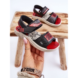Sandali per bambini Grendene Kids JJ385011 Neri e rossi nero 1
