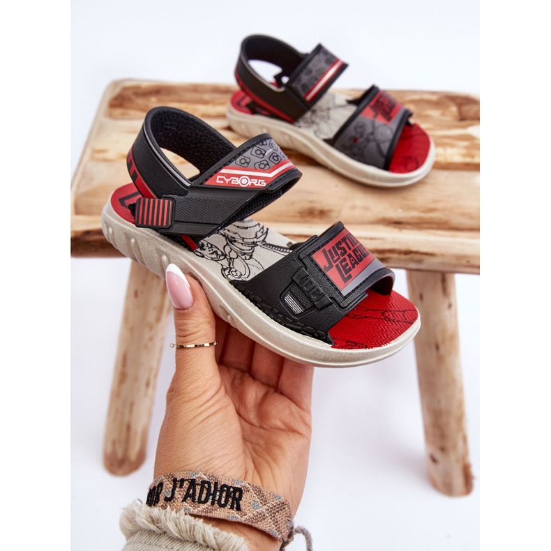 Sandali per bambini Grendene Kids JJ385011 Neri e rossi nero 1