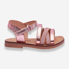 Sandali da bambino con strisce rosa Isla 1