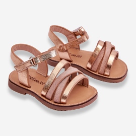 Sandali da bambino con cinturini Rose Gold Isla d'oro 2