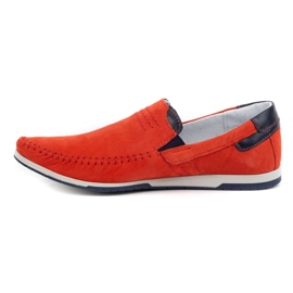 KOMODO Mocassini uomo in pelle 876 rosso 1