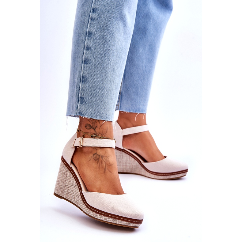 PS1 Sandali Con Zeppa Classici Da Donna Beige Malani 2
