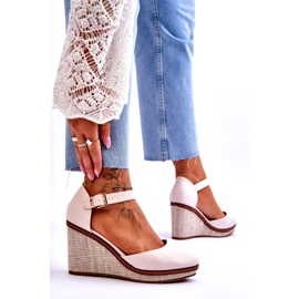 PS1 Sandali Con Zeppa Classici Da Donna Beige Malani 4