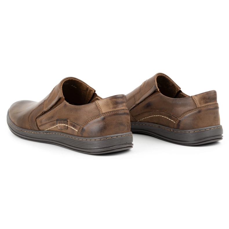 Olivier Mocassini da uomo realizzati in pelle 520MP, colore testa di moro marrone 3