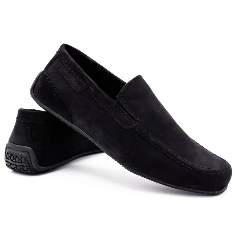 Polbut Mocassini uomo in pelle 2105 nabuk nero 2