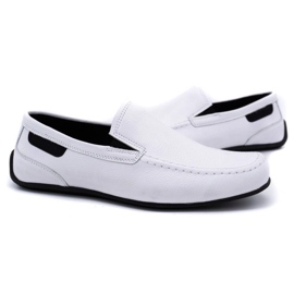 Polbut Mocassini uomo in pelle 2105 bianco bianca 3