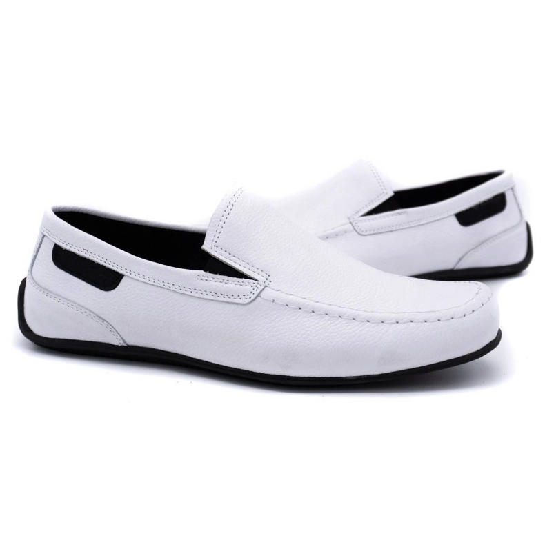 Polbut Mocassini uomo in pelle 2105 bianco 3