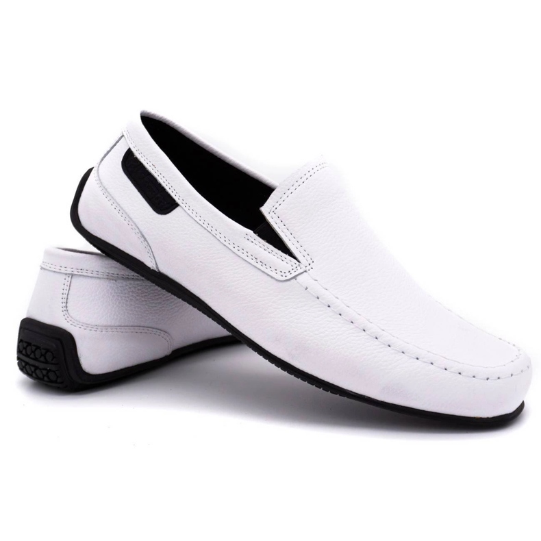 Polbut Mocassini uomo in pelle 2105 bianco 2