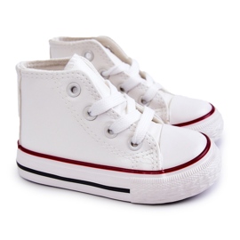 Sneaker bianche alte per bambini bianca 4