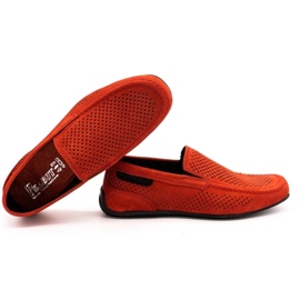 Polbut Mocassini uomo in pelle 2105P rosso 2