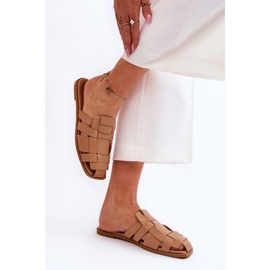 WS1 Pantofole a righe beige Reyna da donna 2