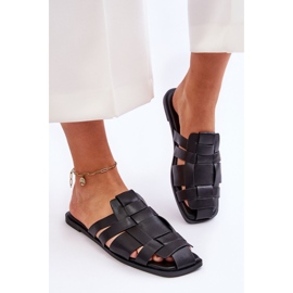 WS1 Pantofole a righe Reyna nere da donna nero 1
