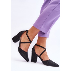 WS1 Décolleté lucide alla moda sul tacco Galaxy nero 2