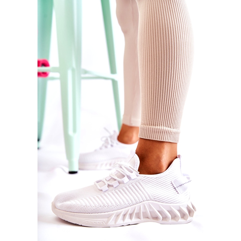 Scarpe sportive da donna, Materiale, Bianco bianca 4