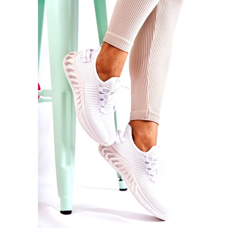 Scarpe sportive da donna, Materiale, Bianco bianca 3