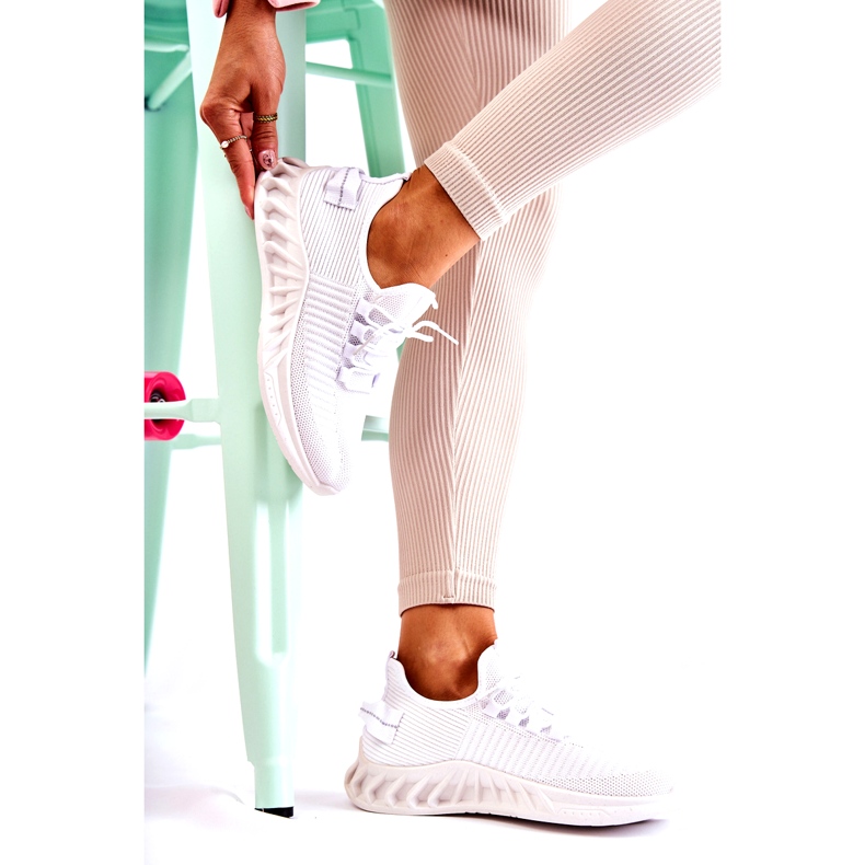 Scarpe sportive da donna, Materiale, Bianco 2