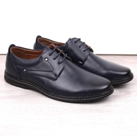 Scarpe stringate eleganti da uomo blu navy News 4092 1