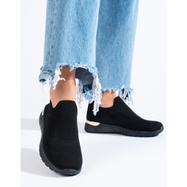 Sneaker slip-on con zeppa Shelovet nere nero 1