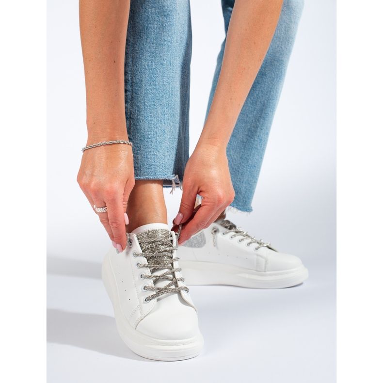 Scarpe sportive da donna bianche Shelovet bianco 2