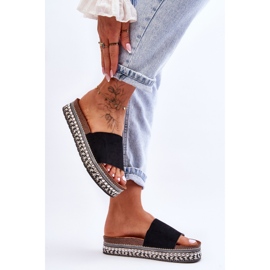 WR1 Pantofole da donna in camoscio liscio nero Hayen 1