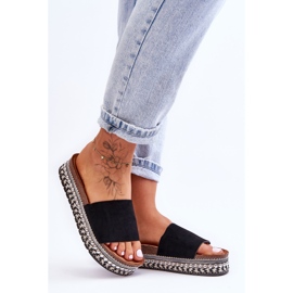 WR1 Pantofole da donna in camoscio liscio nero Hayen 2